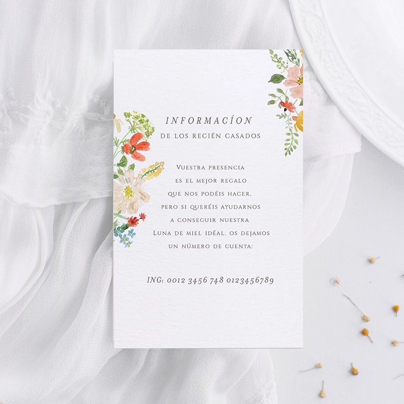 Tarjeta número de cuenta