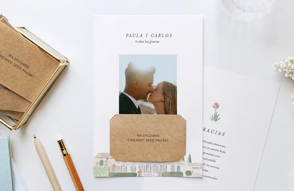 Tarjetas con semillas para plantar