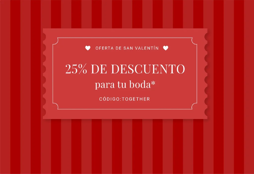 25 % de descuento para tu boda