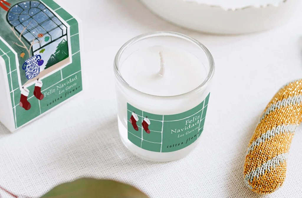 Mini vela vaso de navidad