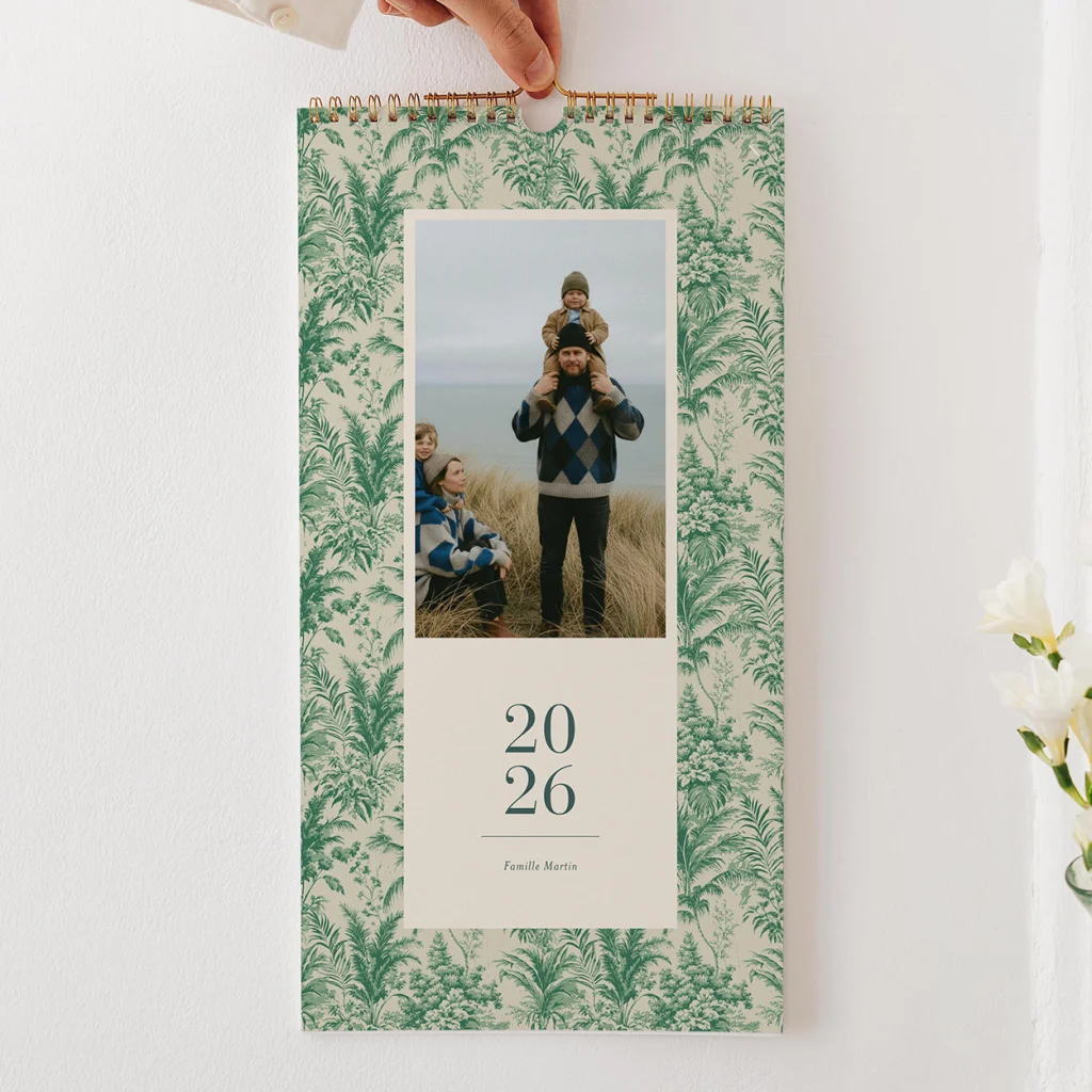 Calendario vertical largo