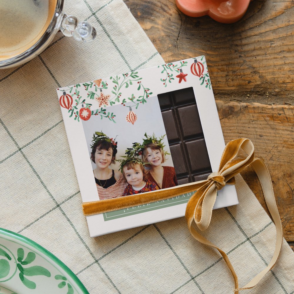 Adorno vintage - Follaje navideño