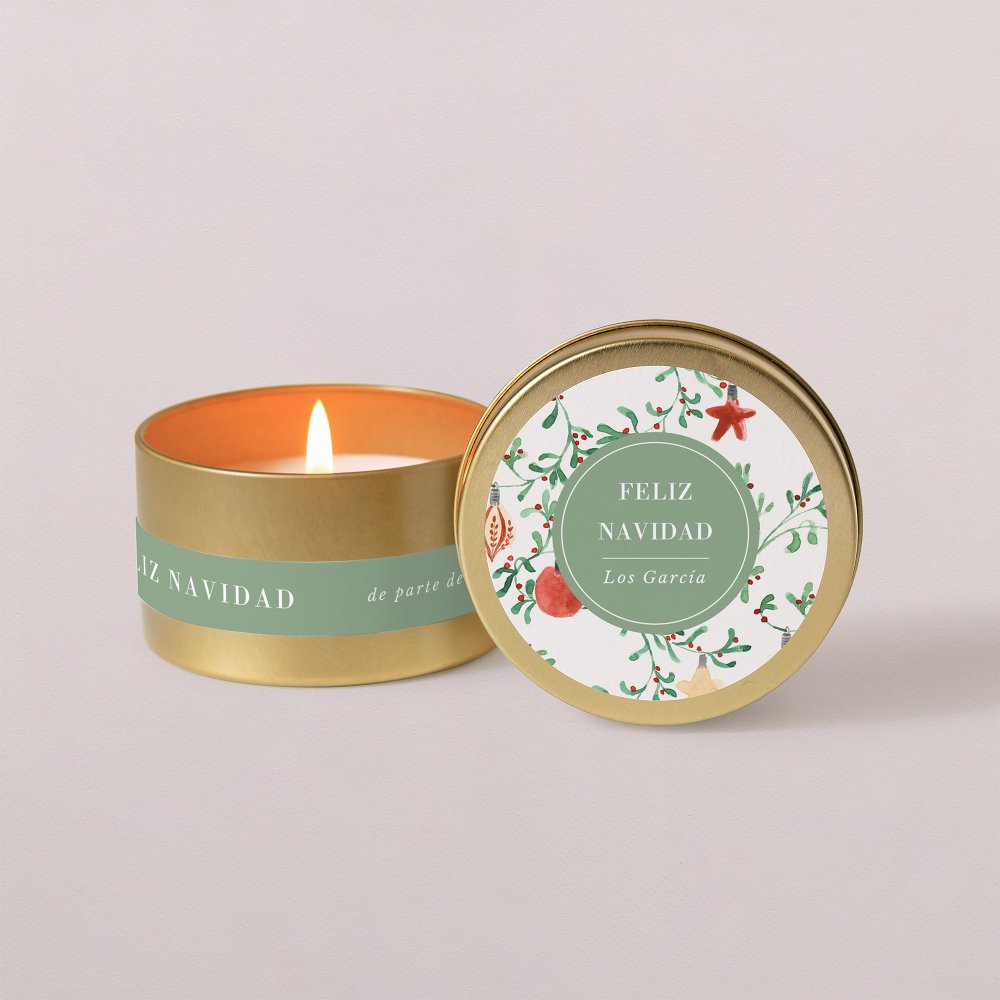 Adorno vintage - Follaje navideño