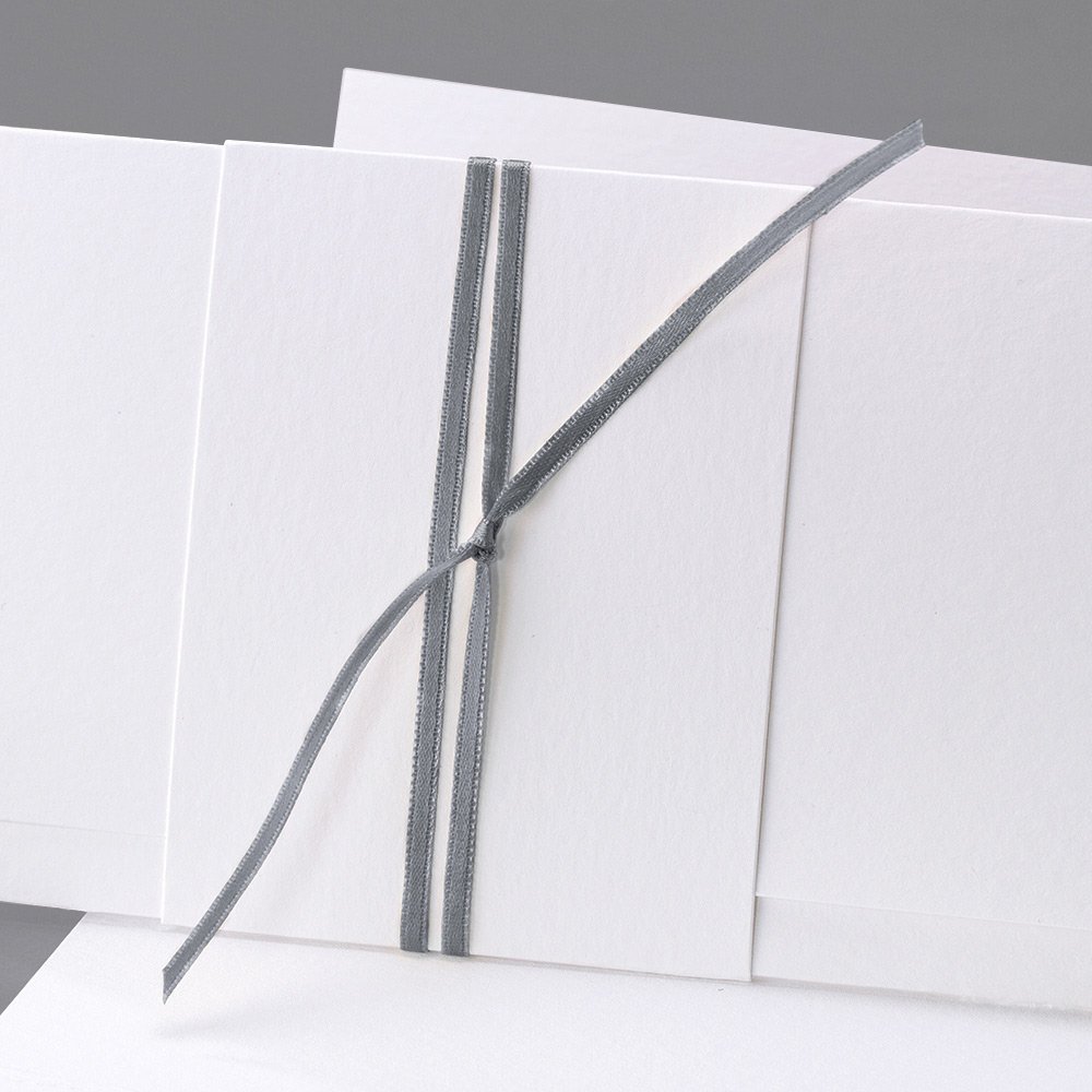 Lazo satén gris 90 cm