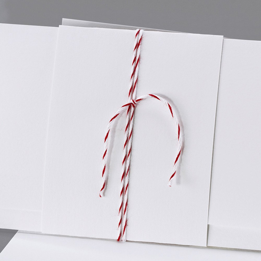 Baker Twine rojo y blanco  90cm