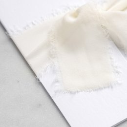 Cinta muselina marfil 45 cm