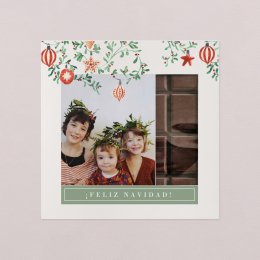 Adorno vintage - Follaje navideño