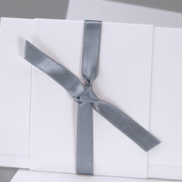 Lazo satén gris 90 cm