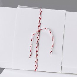 Baker Twine rojo y blanco  90cm