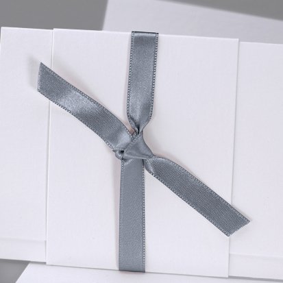 Lazo satén gris 90 cm
