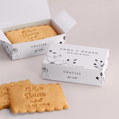 ciclo Tendero matar Caja de galletas para tu boda - Cottonbird